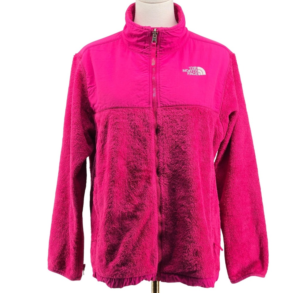 The North Face Jacket Womens S Pink Fleece Lined Full Zip Pockets Elastic Waist